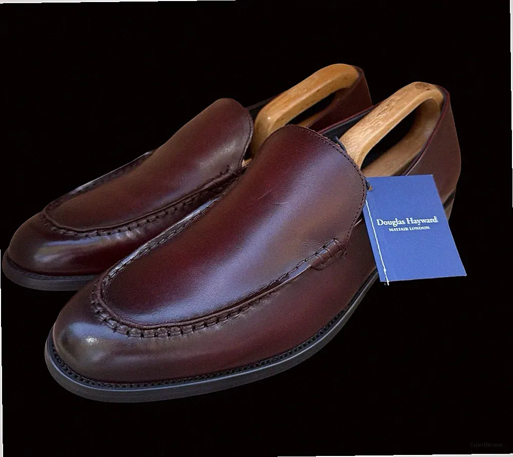 NEU Douglas Hayward Bordeaux Leder Halbschuhe UK10 UVP 200£