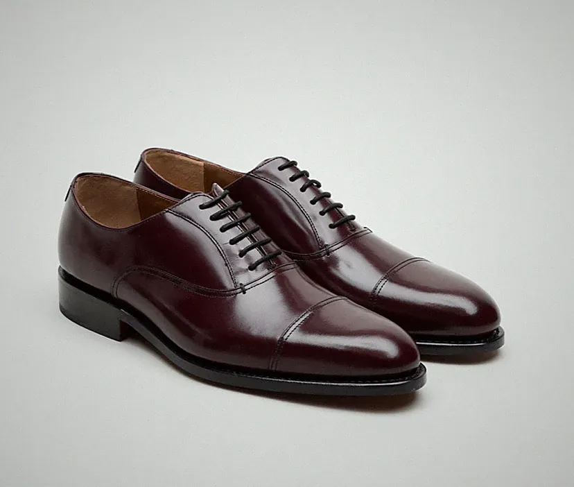 NEU Finsbury Herren Goodyear Rahmengenäht Burgund Leder Oxford Schuhe Luxus Formell