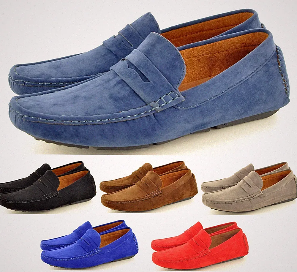 Neu Herren Halbschuhe Freizeit Mokassins Kunst-Wildleder Slipper Schuhe verfügbar UK Größe 6-11