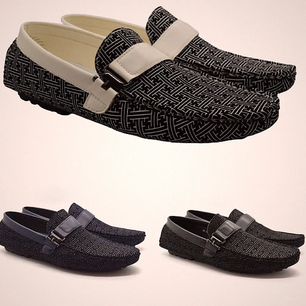 Neu Herren Slipper Bedruckt Halbschuh Schnalle Fahren Leger Elegant Schuhe UK Größe 6-12