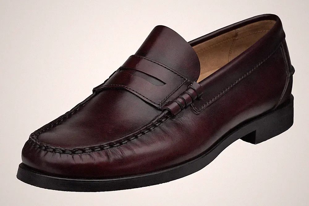 NEU! LOOKS by W. JOOP Herren-Penny-Loafer Bürstleder Fb. Bordo Gr. 40