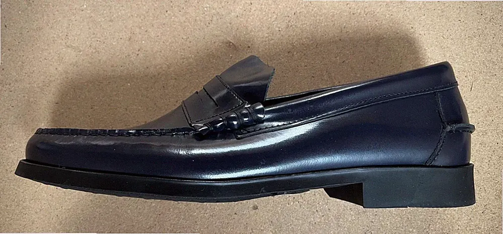 NEU! LOOKS by W. JOOP Herren-Penny-Loafer Bürstleder Marineblau Gr. 43