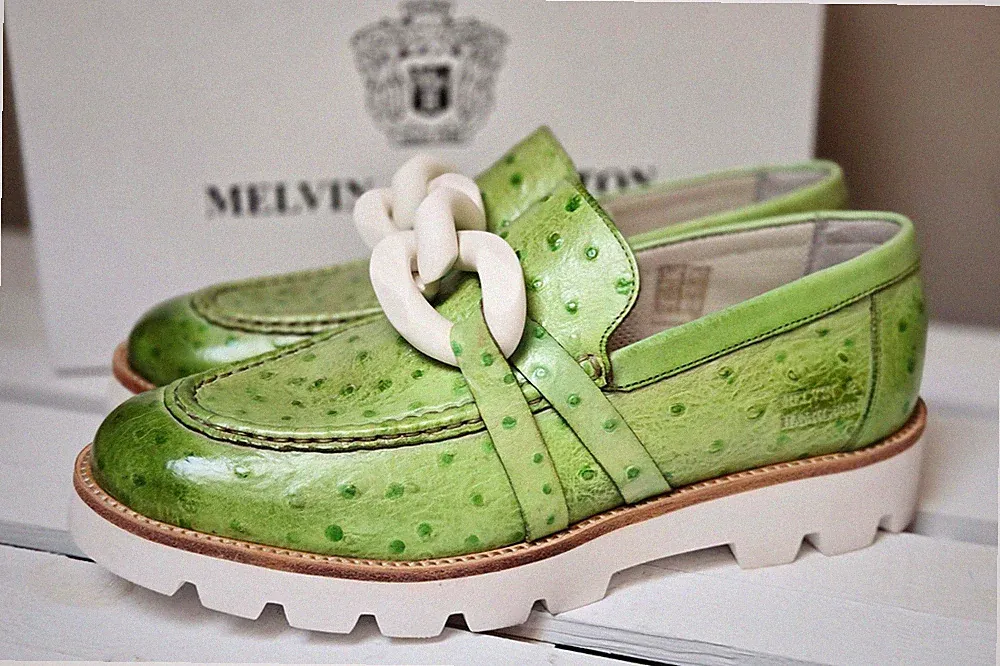 NEU Melvin & Hamilton Loafers Loafer Slipper Schuhe Damen Gr. 41 Jade 32 grün