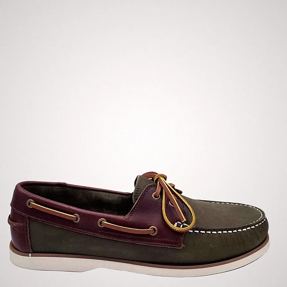 NEU! Original BELMONDO Bootsschuh Grösse 41 Leder oliv-braun
