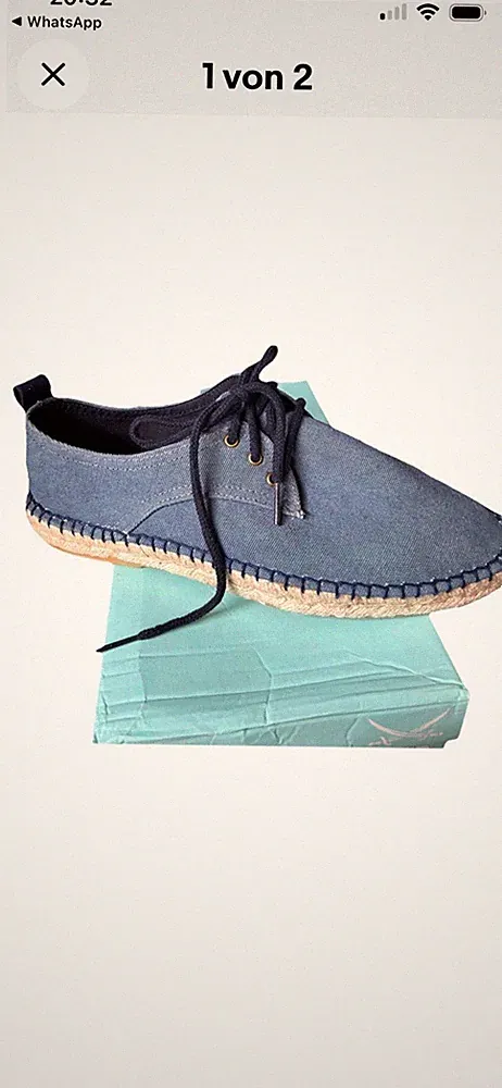 NEU! Original SANSIBAR Herren Espadrilles Gr. 44 Fb. Blue denim