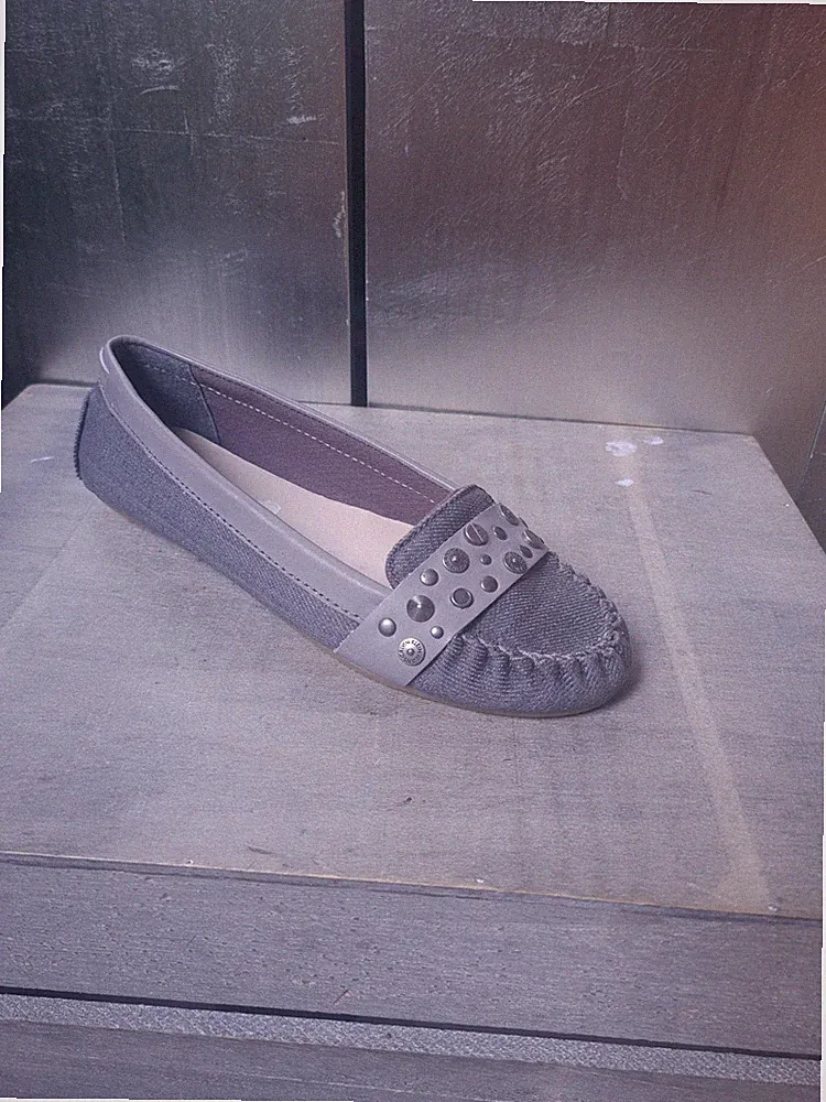 Neue CALVIN KLEIN Mokassins Gr 37 Jeans grau Slipper Loafer Halbschuhe #1300