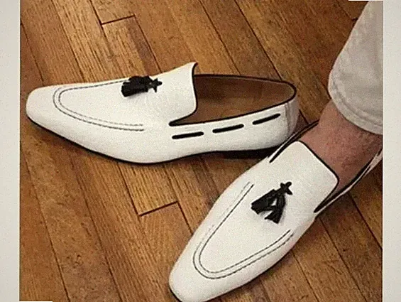 Neue handgefertigte Halbschuhe formell weiß Leder Slipper Herren elegant schwarz Quaste Schuhe