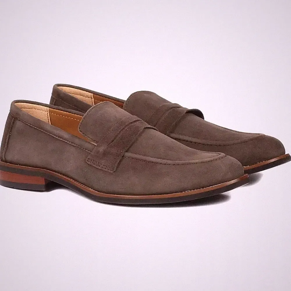 Neue handgefertigte Loafer Party formelle Slipper Freizeit elegante braune Wildlederschuhe