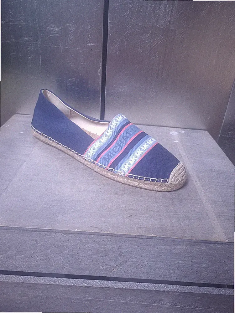 Neue MICHAEL KORS Espadrilles Gr 39 blau Halbschuhe Loafers Slipper Canvas #1321