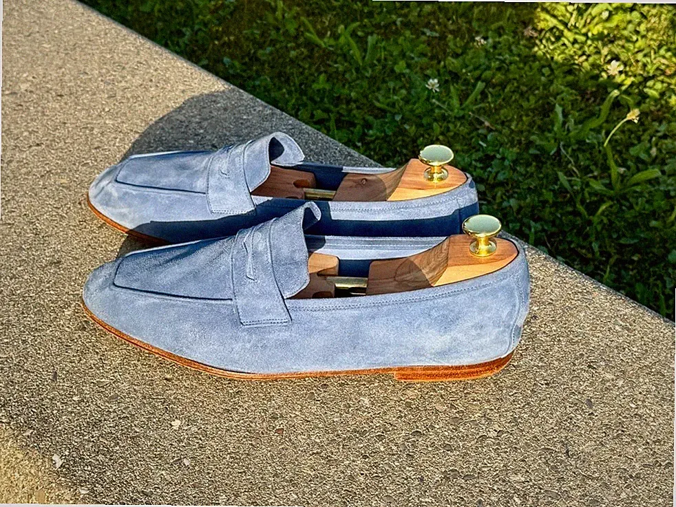 ! NEUWERTIG! Loafers Slippers Mokassin 41.5 UK 7.5 Manufaktur Lago Maggiore