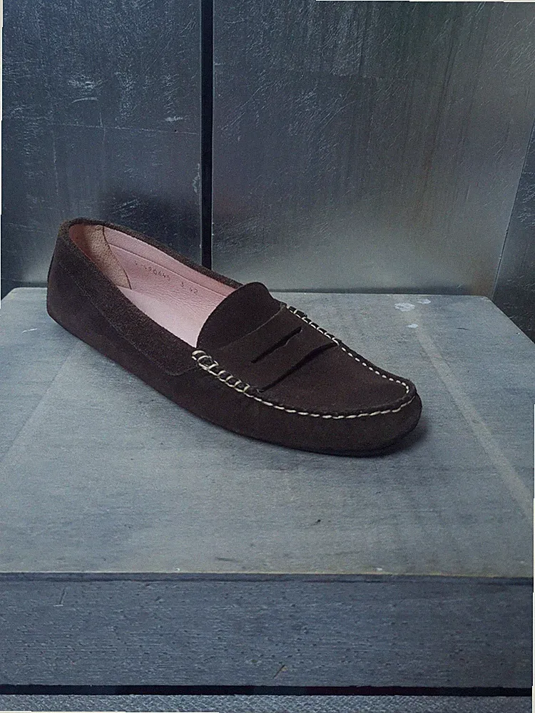 Neuwertige PRETTY BALLERINAS Loafers Gr 42 dunkelbraun Halbschuhe Slipper 1977