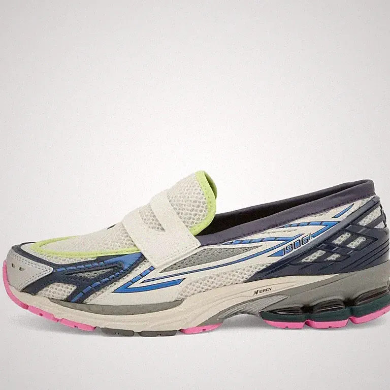 New Balance 1906L Loafer Herren Schuhe in Silber Metallic, Navy & Pink Heat