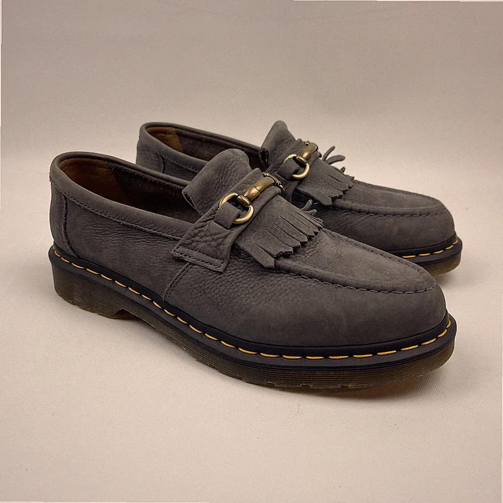 NEW Dr Martens Adrian Snaffle Loafer Men Sz 11 / Wom 12 Shoe Gray Suede Preppy