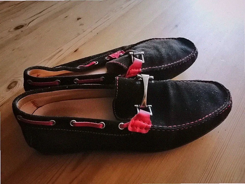 New York Mokassin Herren Schuhe Loafers Slipper Gr. 44 - 45 Wildleder braun