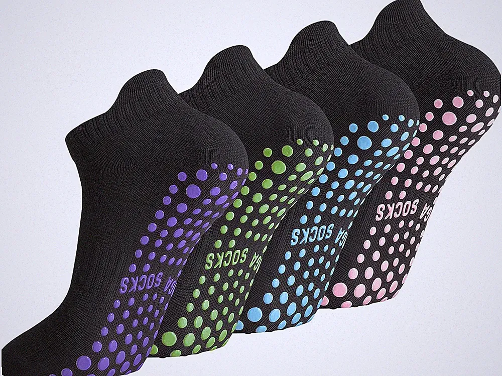 Newofview 4 Paar 37-42 Socken Anti-Rutsch Damen Herren Stoppersocken Rutschfest