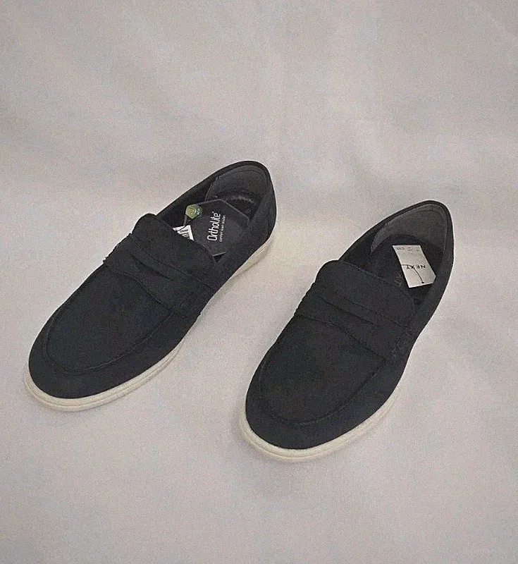 Next ältere Jungen Echtleder dunkelblau Ortholite Halbschuhe - UK Größe 3,4,5 verfügbar