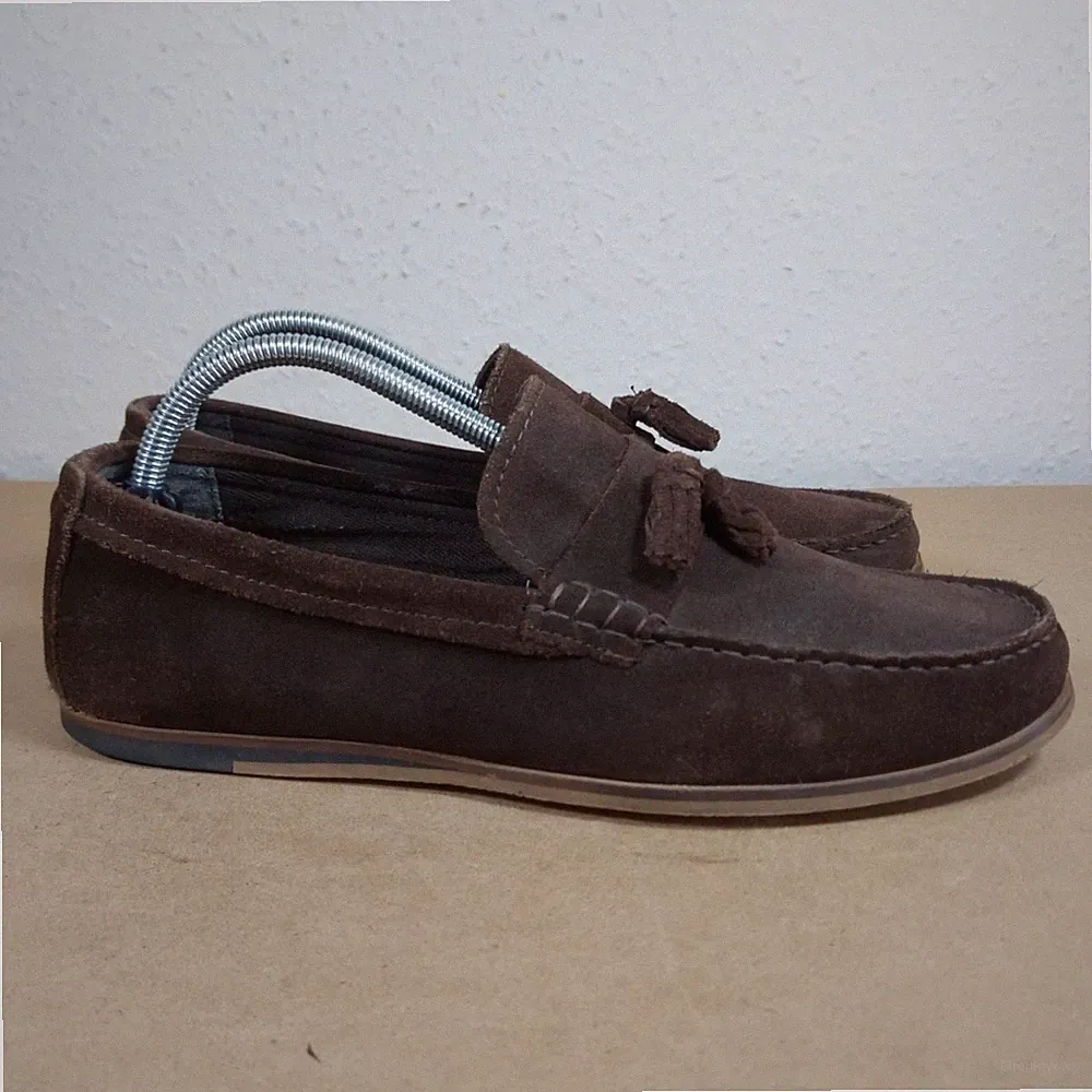 Next Braun Halbschuhe Schuhe Herren Formell Echtleder Elegant Wildleder Gr UK 9 Gebraucht
