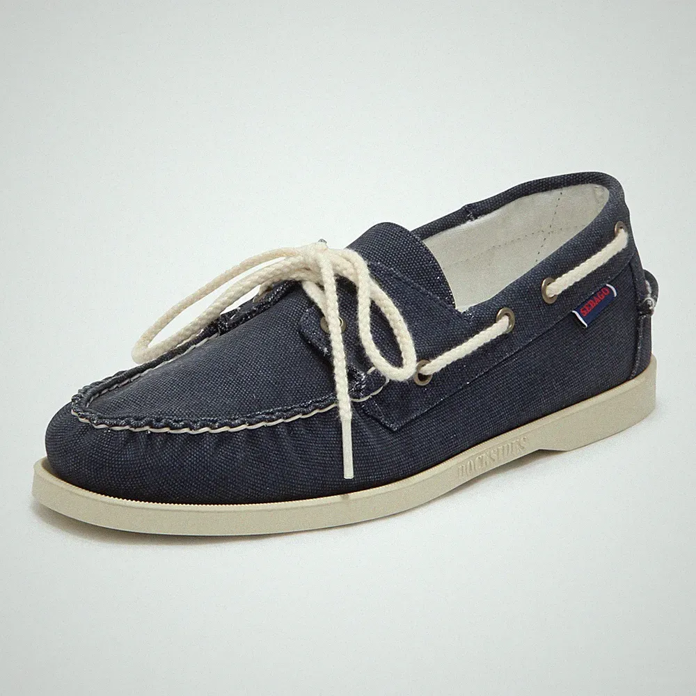 O6668 MOCASSINO UOMO SEBAGO DOCKSIDES PORTLAND CANVAS MAN LOAFER