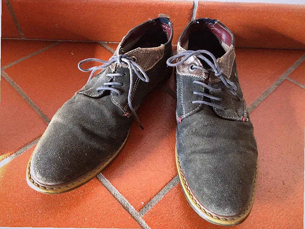 OBJ Bugatti Schuhe Halbschuh Wildleder Leder Gr. 45 blau
