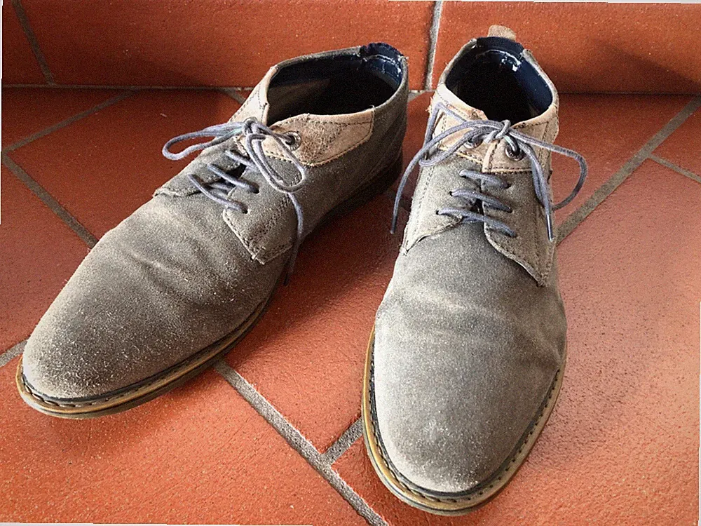 OBJ Bugatti Schuhe Halbschuh Wildleder Leder Gr. 45 grau