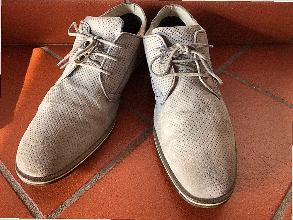 OBJ Bugatti Schuhe Halbschuh Wildleder Leder Gr. 45 hellblau