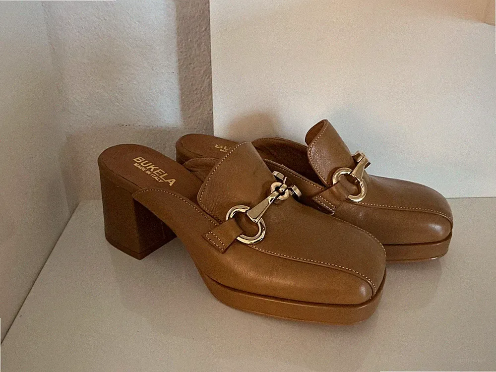 OFFENE LOAFER MIT BLOCK ABSATZ GR 37