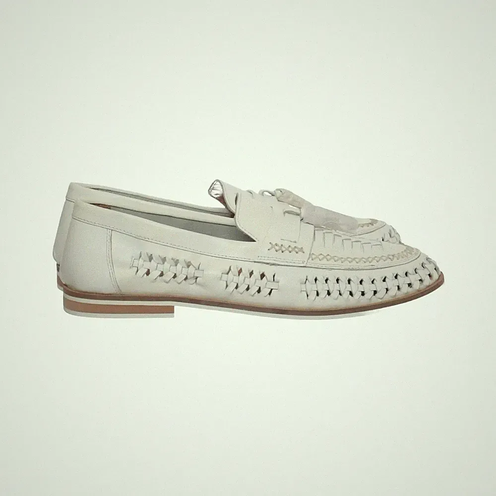 Office, Loafers, Größe: 44 1/2, Leder, Weiß, Herren #KFS