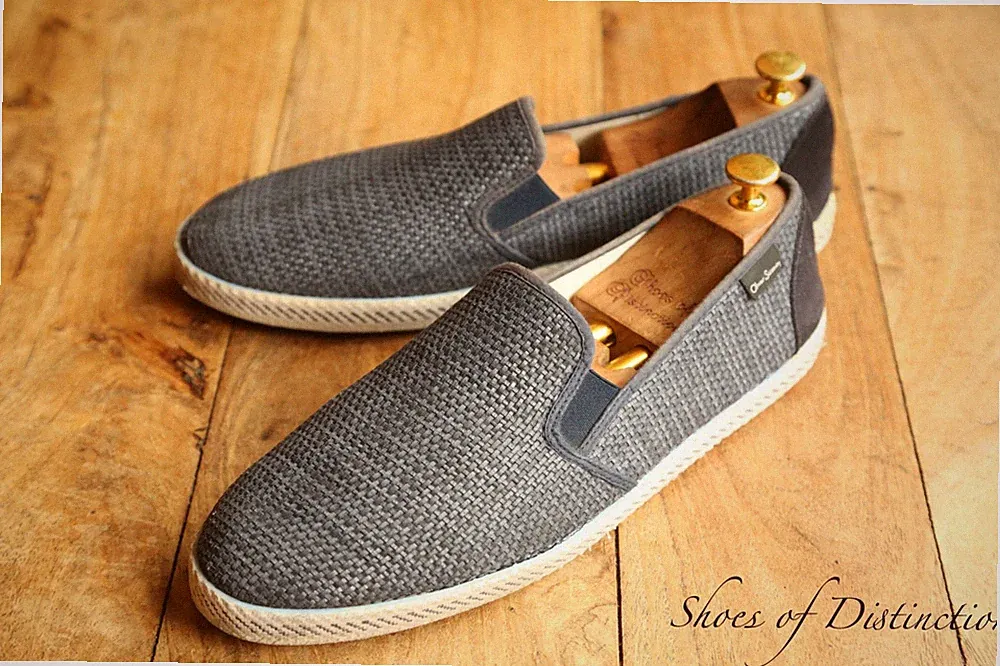 Oliver Sweeney Blau Wildleder Canvas Halbschuhe Espadrilles Herren UK 11 EU 45 US 12