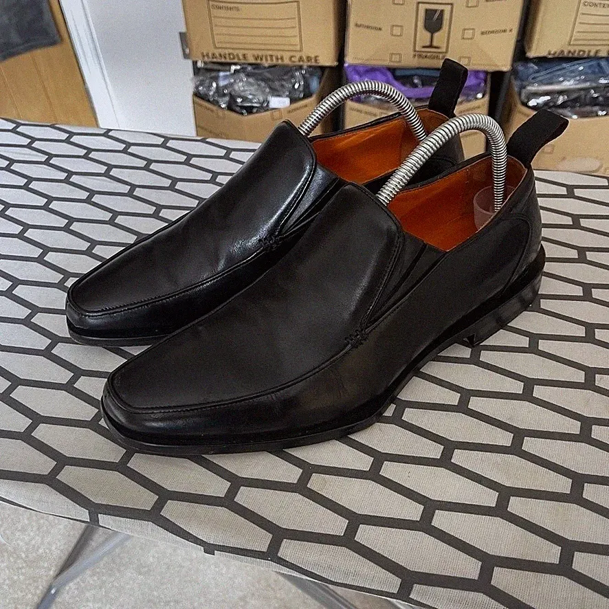 Oliver Sweeney Halbschuhe Herren UK 7,5 Schwarz Leder Slipper Stella Freizeitschuhe