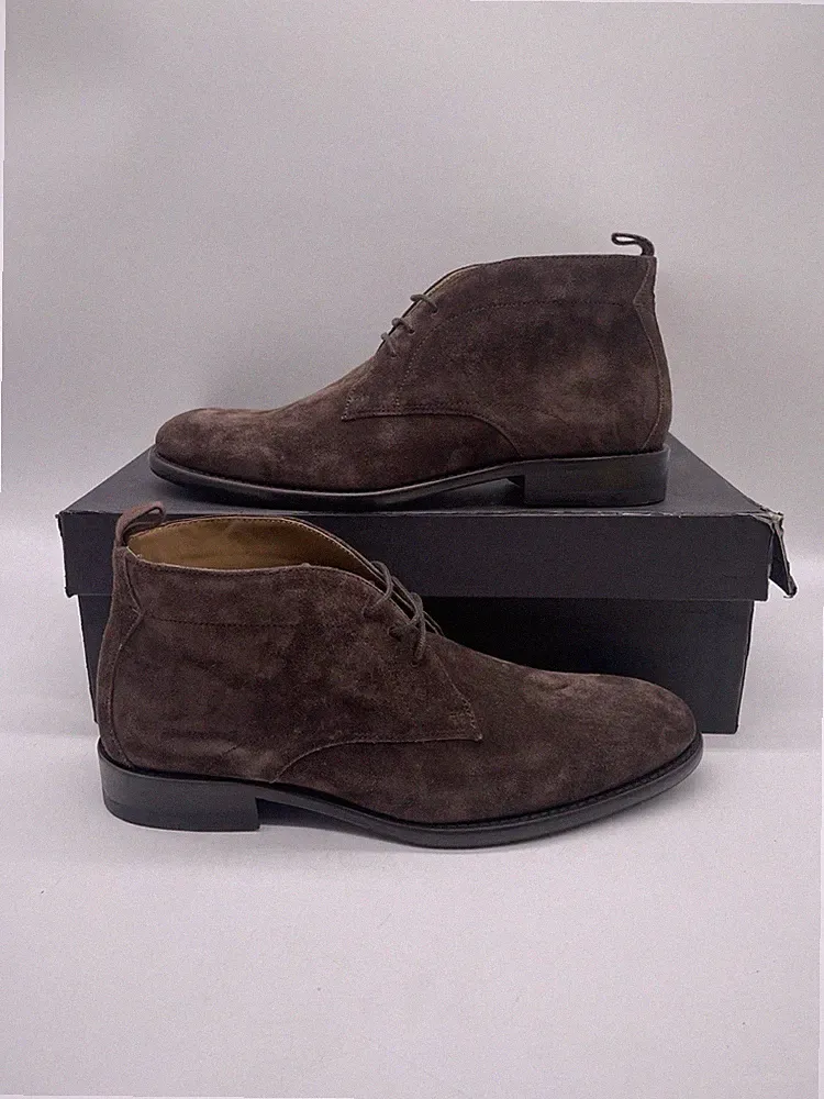 Oliver Sweeney Herren Farleton Dunkelbraun Wildleder Halbschuhe Schuhe UK 7 EU 41 Neu mit Karton