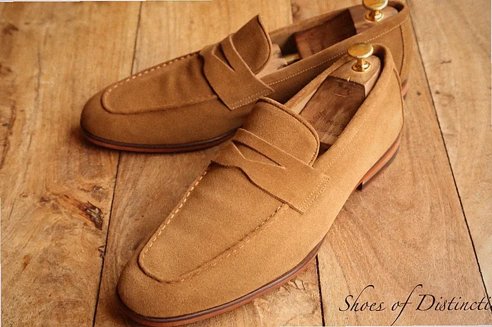 Oliver Sweeney Neworth hellbraun Wildleder Penny Bit Halbschuhe Schuhe...