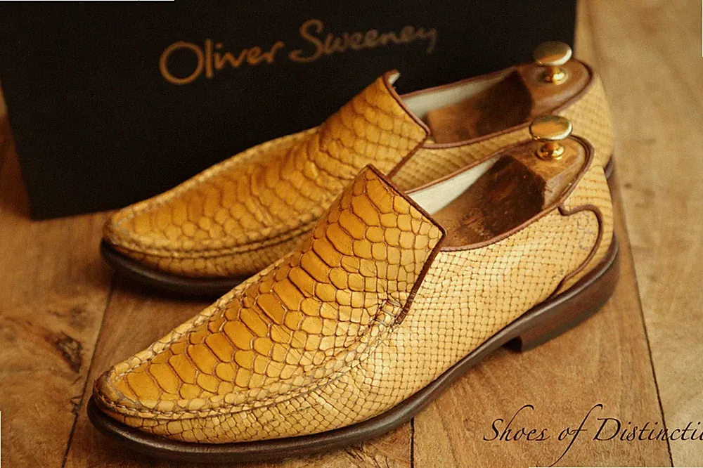 Oliver Sweeney Ravioli Gelb Pythonhaut Schuhe Halbschuhe Herren UK 9 US 10 EU 43