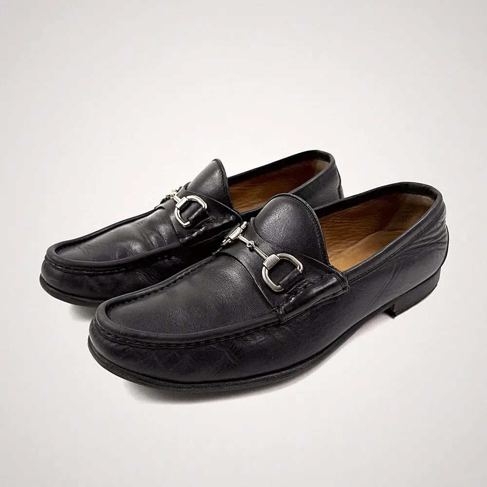 Original Gucci Horsebit Leder Loafer Slipper Luxus Designer Schuhe | Gr. 39