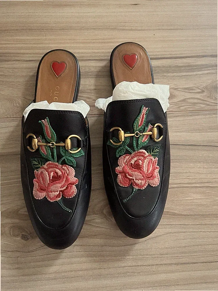 Original GUCCI Princetown Slipper Loafers Schwarz, Gr. 36 - Top Zustand