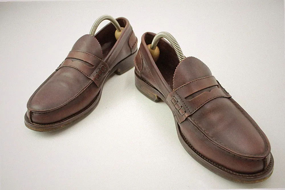 Original Italy Vintage Penny Loafer Braun Leder Made in Italy EU 40,5