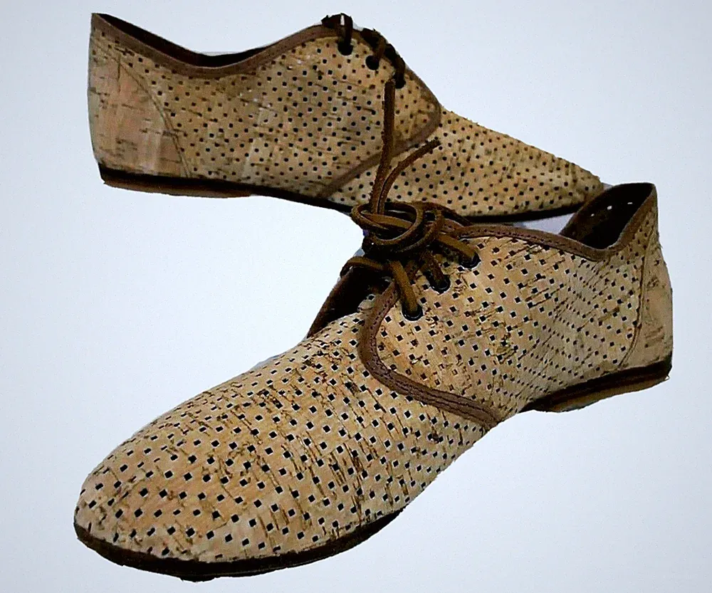 OSBORN OXFORD LACE Herren Handmade "CORK" Natur Braun Kork Gr. EU 40 UK 6