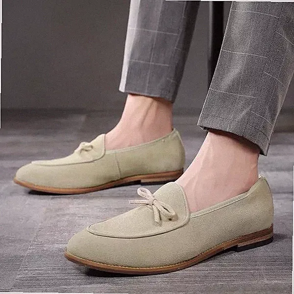 Oxford Brogue Halbschuhe Poloshirt Beige Wildleder Kunstleder 101178