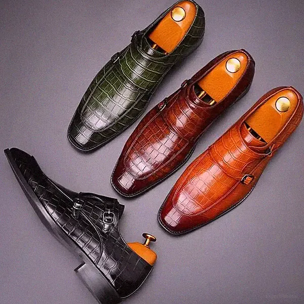 Oxford Brogue Halbschuhe Poloshirt Elegant Bequem Kunstleder 01296