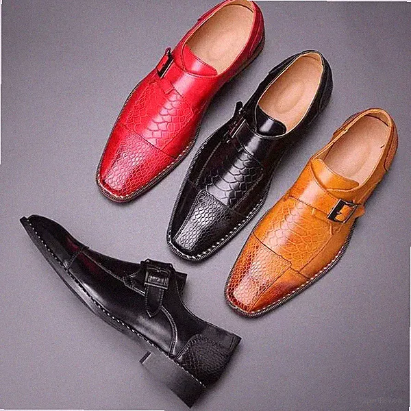 Oxford Polnische Brogue Halbschuhe Herrenschuhe glänzend Kunstleder 29239