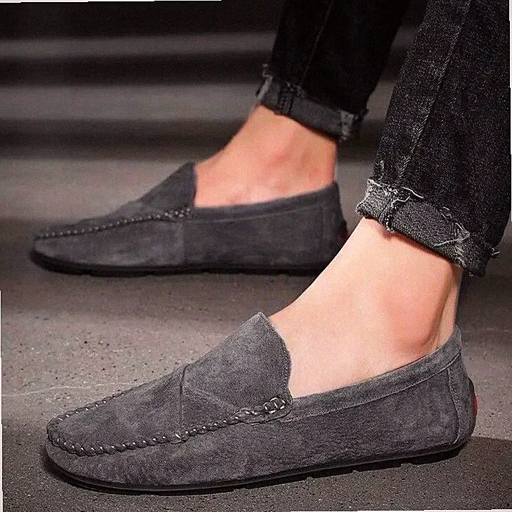 Oxford Polnische Brogue Halbschuhe Slipper Grau Kunstleder 4036