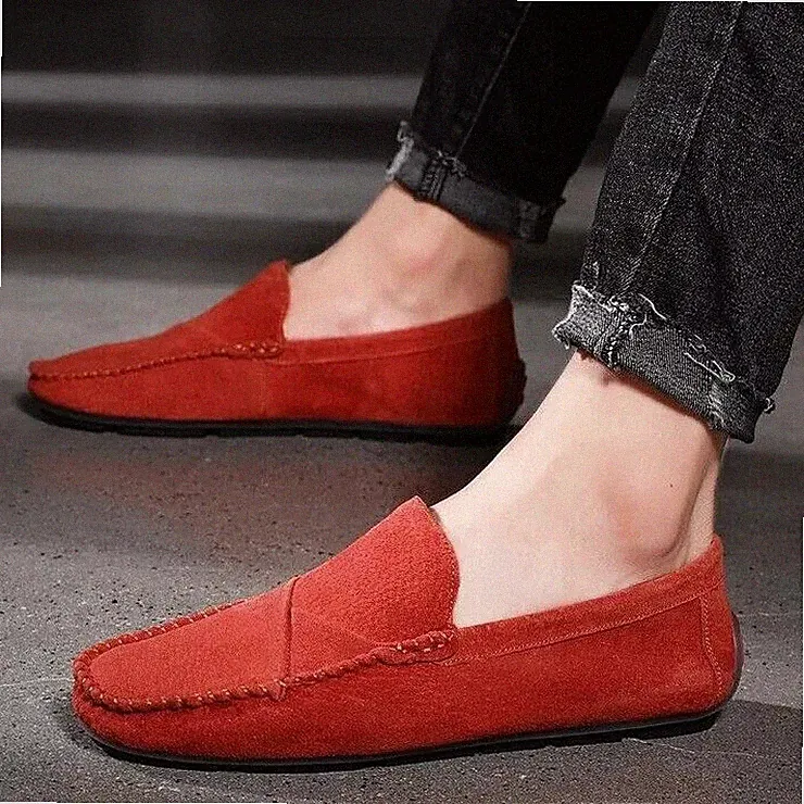 Oxford Polnische Brogue Halbschuhe Slipper Orange Kunstleder 4036