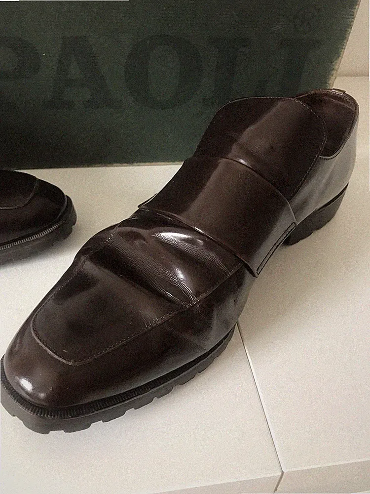 ☀️ PAOLI FIRENZE ☀️ bequeme Loafers aus Echtleder • Lackleder • in Braun