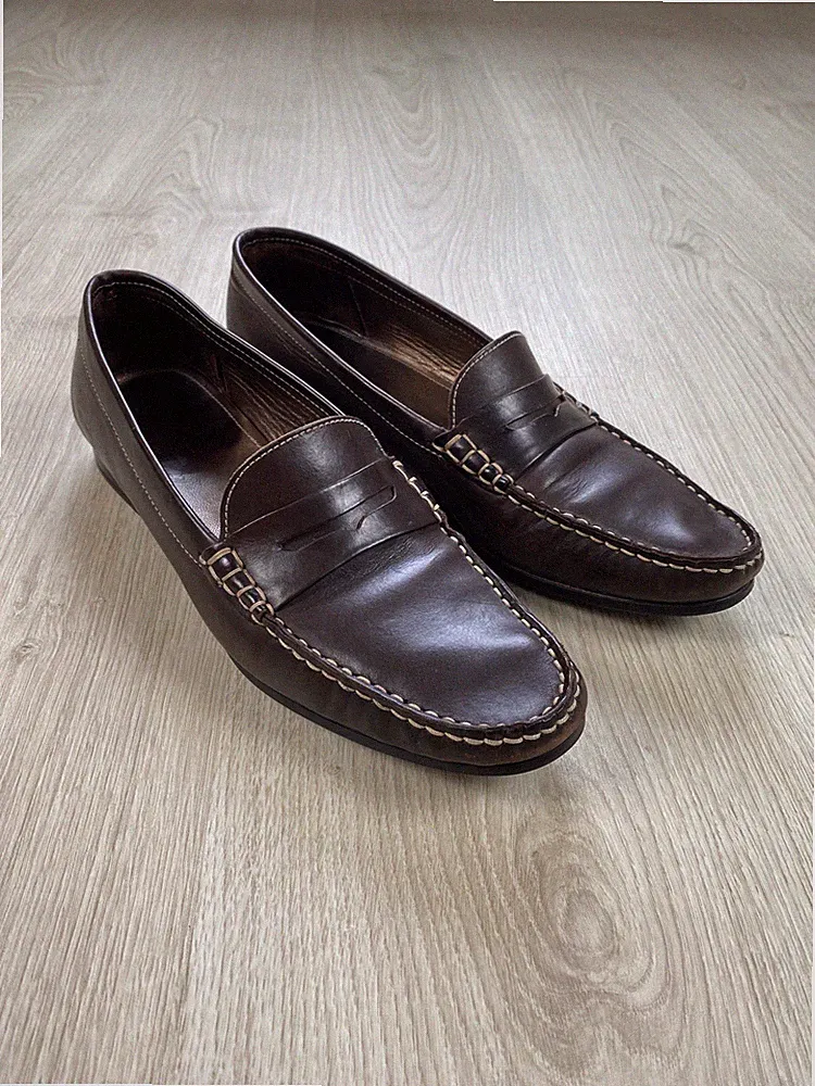 Paraboot Halbschuhe Glattleder braun Handarbeit Gr. 40 guter Zustand