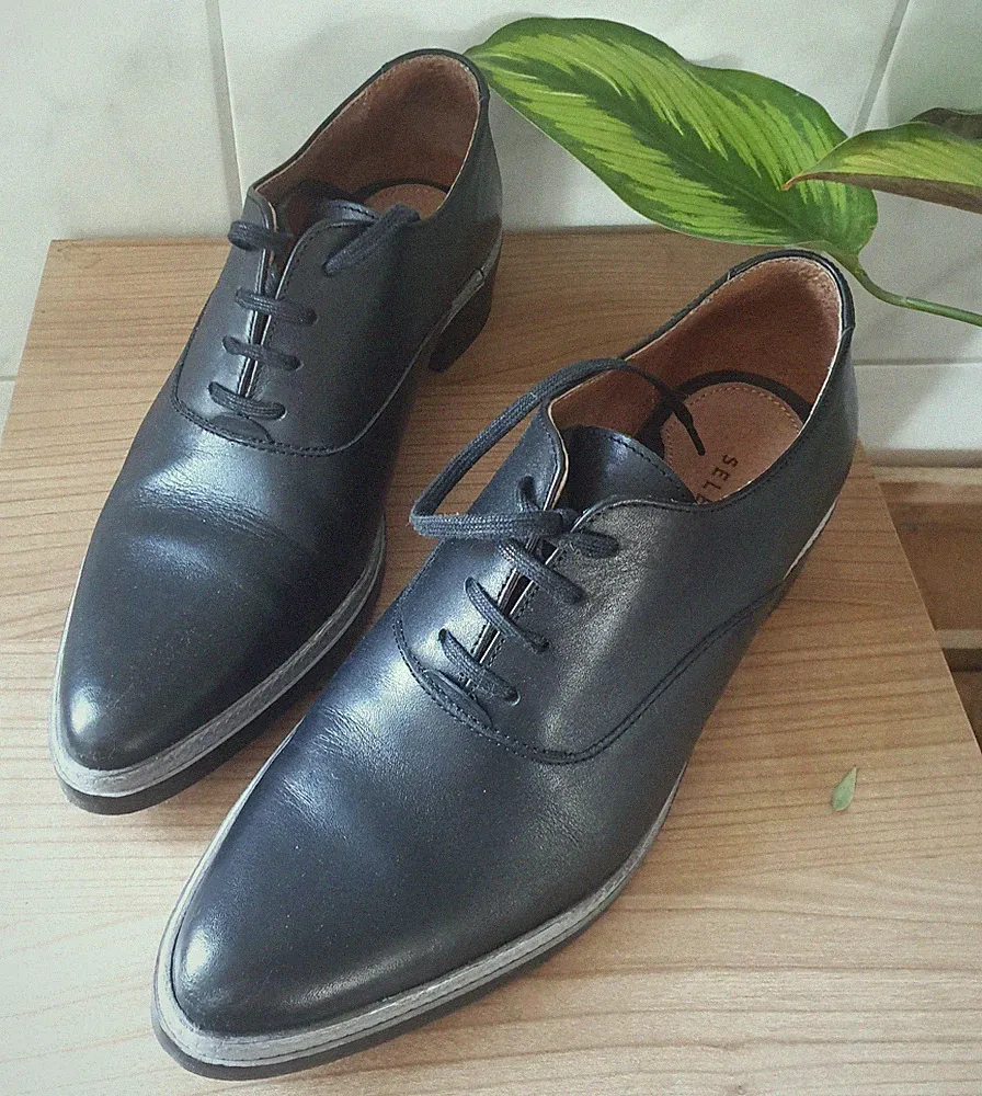 Paris London Style * Echtleder * Schnür Halbschuhe Loafer * schwarz black elegan