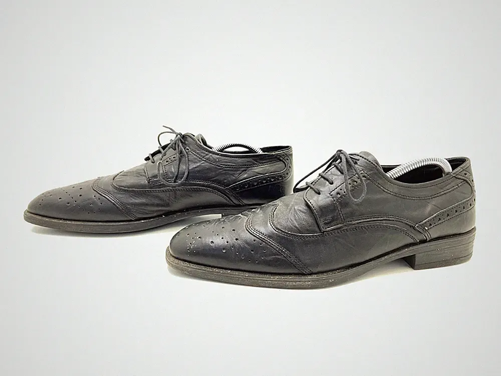 Pat Calvin Herren Halbschuh Schnürer Loafers Comfort Schwarz Gr. 42 (UK 8)