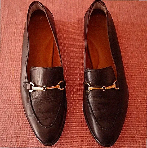 Paul Green Damen Leder Loafer Slipper Schwarz Schnalle Gr. 40 (7)