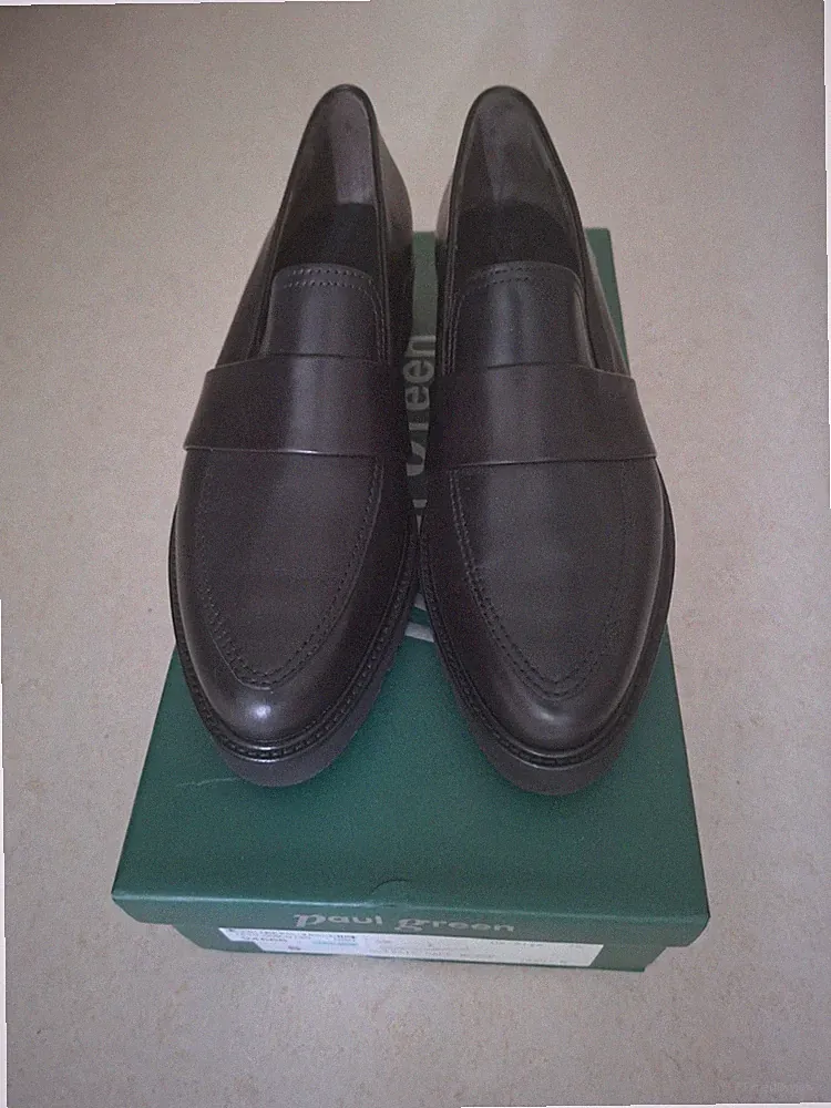 Paul Green Damen Loafers Größe 38 Glattleder schwarz neu ungetragen
