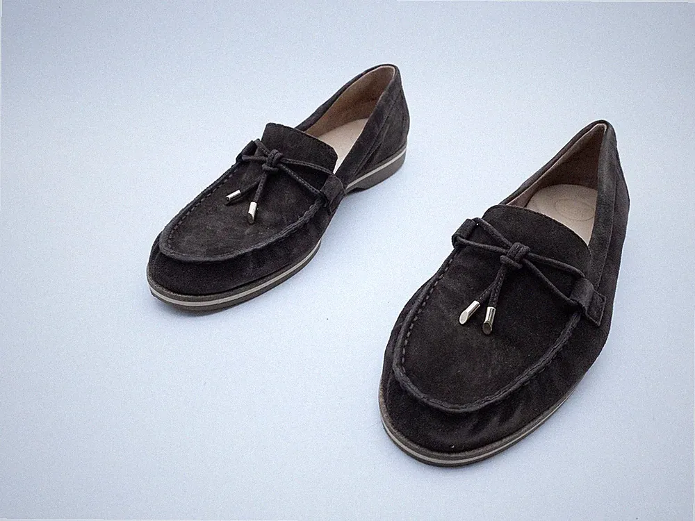 paul green Damen Slipper Halbschuhe Loafer Leder Braun Gr. 40 EU Art. 41253-50