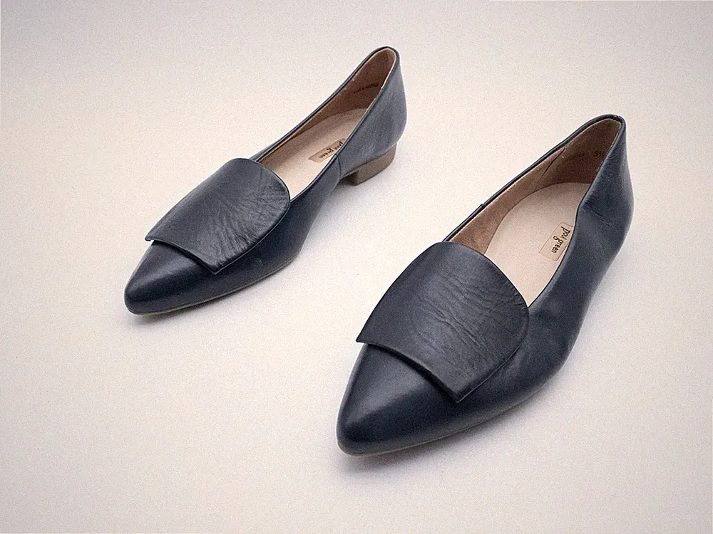 paul green Damen Slipper Loafer Freizeitschuh Leder Blau Gr.38,5 EU Art.41244-30