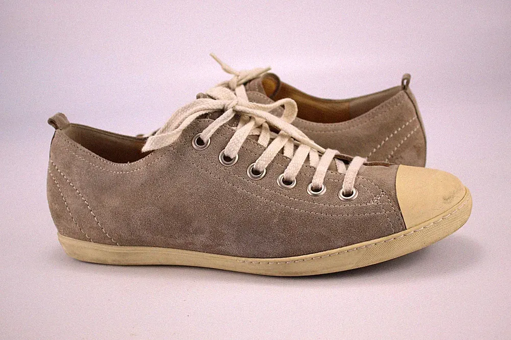 Paul Green Gr.40 Uk.6,5 Damen Halbschuhe Sneaker Slipper Loafers Taupe M 787